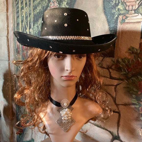 Vintage Bollman Rhinestone Wool Felt Hat main image 7